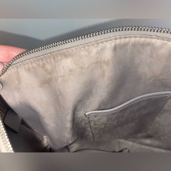 Michael Kors Gray Charlotte Leather Tote Bag - Picture 9 of 10